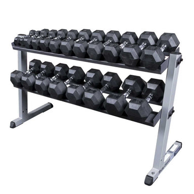 Body Solid Dumbbell Rack GDR60 with dumbbells