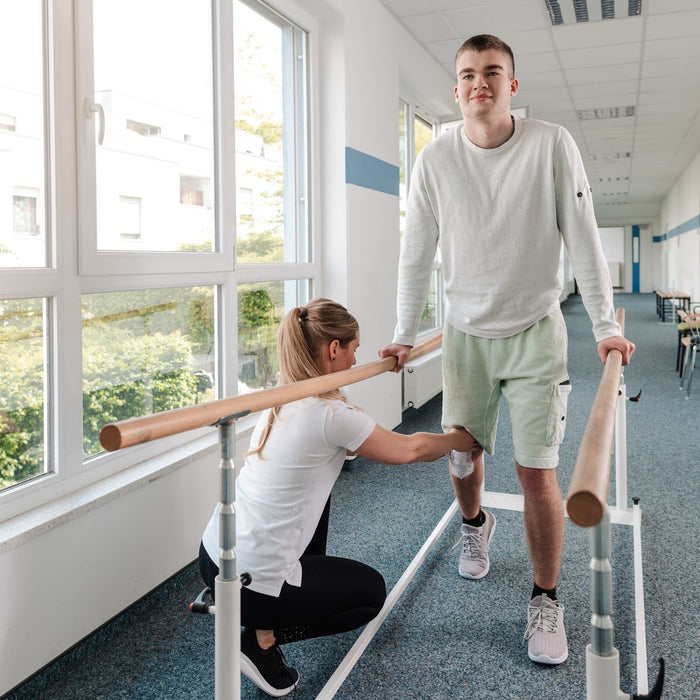 Gait training in parallel bars