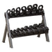 Body-Solid 2 Tier Dumbbell / Kettlebell Rack full 