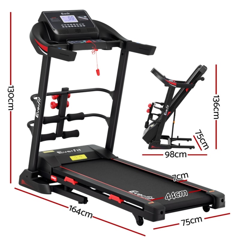 Everfit treadmill TMILL-450-M354-SUB 450mm with sit up bar dimensions