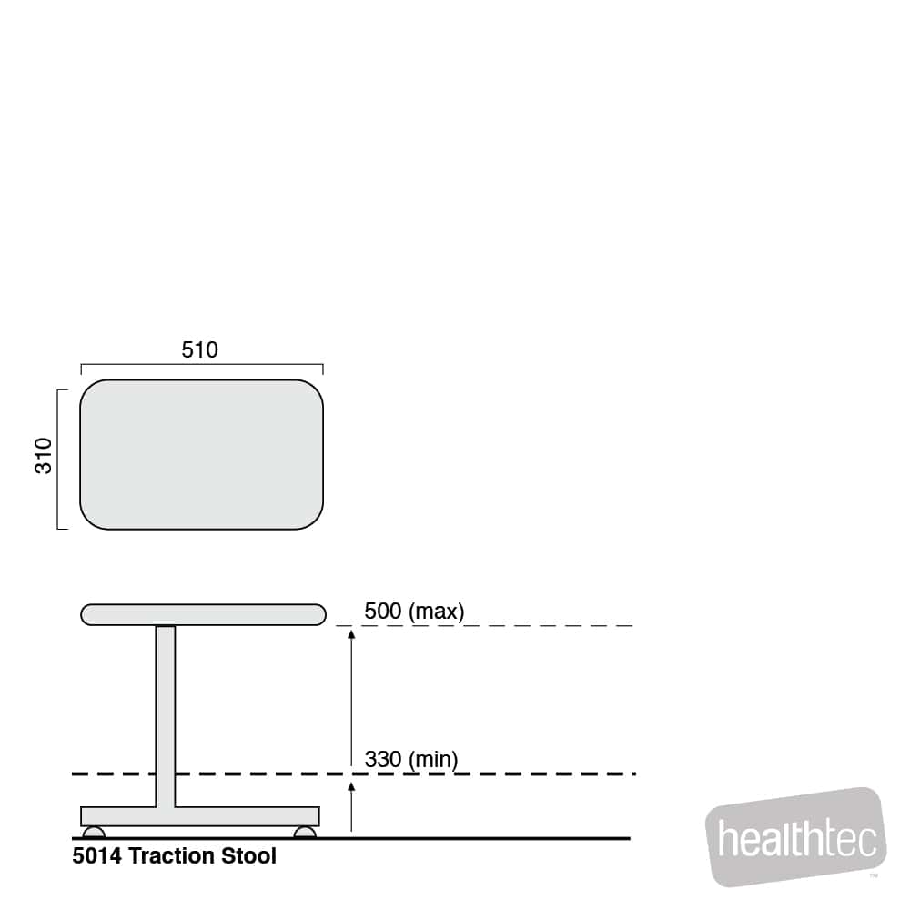 Healthtec_LynX_Traction_Table_Three_Section_stool_height_range