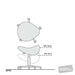 Healthtec Traditional Saddle Stool dimensions