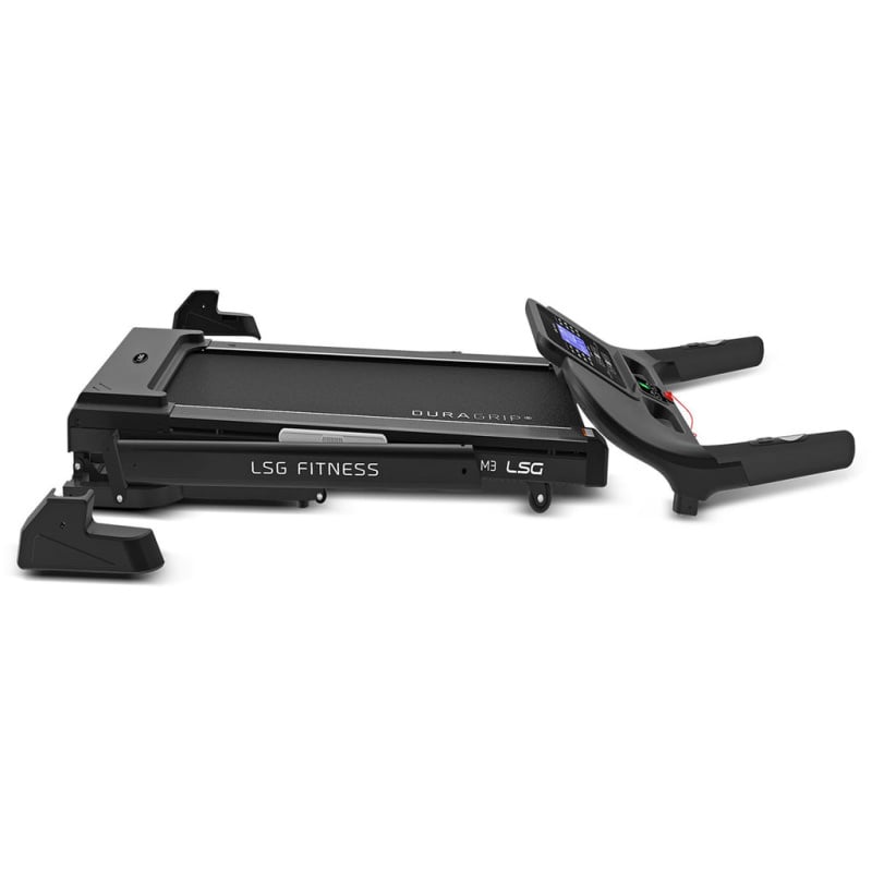 LSG Stride M3 Treadmill folded flat view