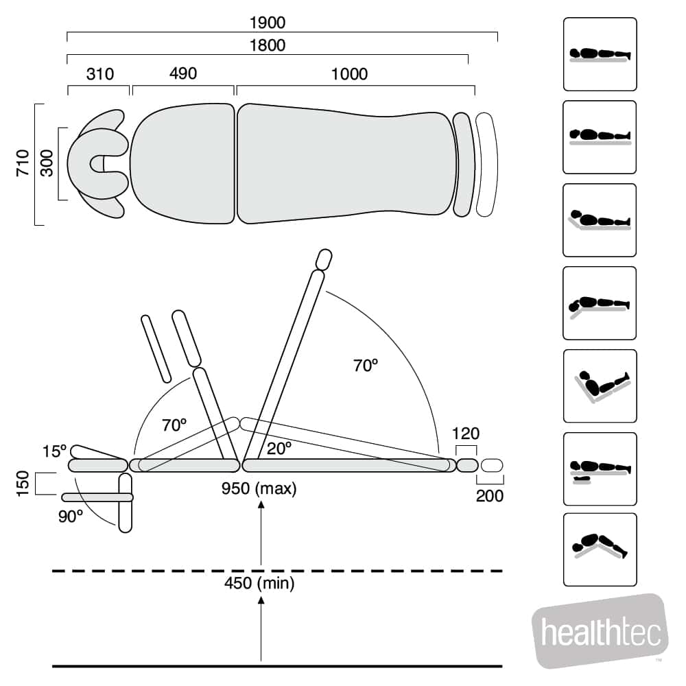 Healthtec SX Ultimate Contour Massage Table