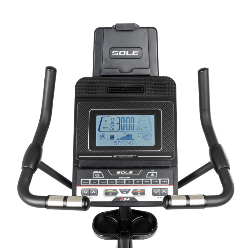 Sole B94 Upright Bike screen view