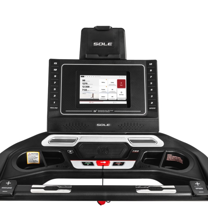 Sole F80 Treadmill screen view