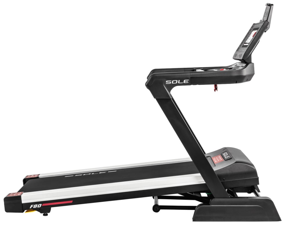 Sole F80 Treadmill side view incline