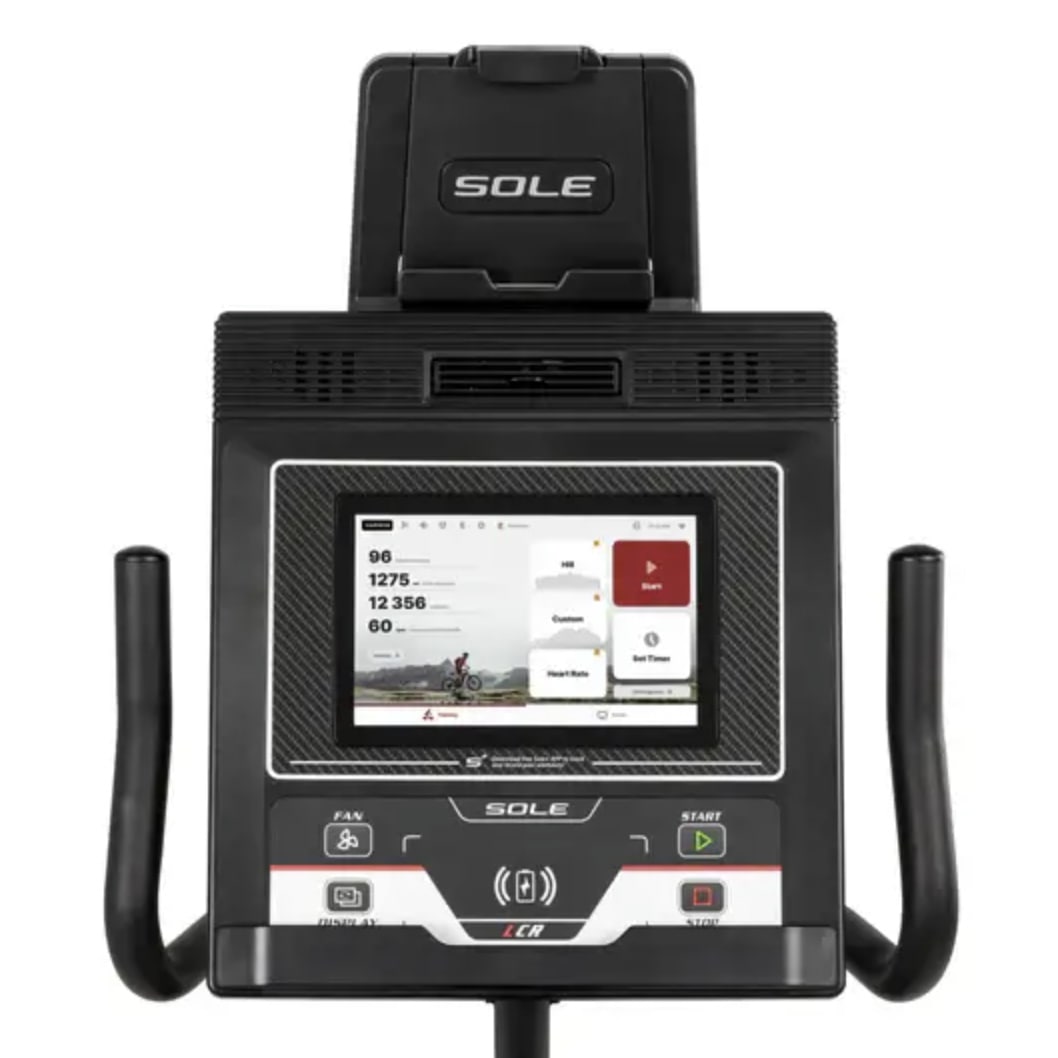 Sole LCR Recumbent Bike screen view