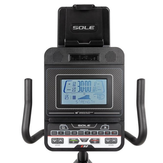 Sole R92 Recumbent Bike screen view