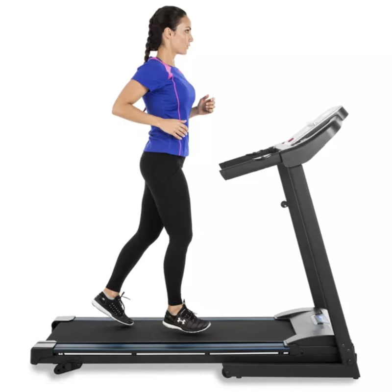 Xterra TR150 Treadmill action side view