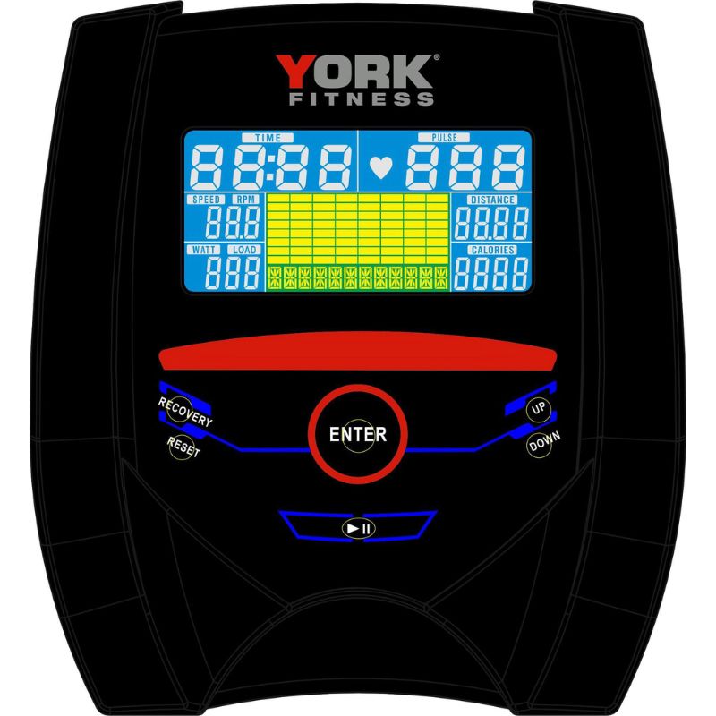 York C420 Exercise Bike screen view