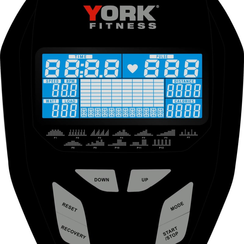 York Fitness C410 Exercise Bike screen view