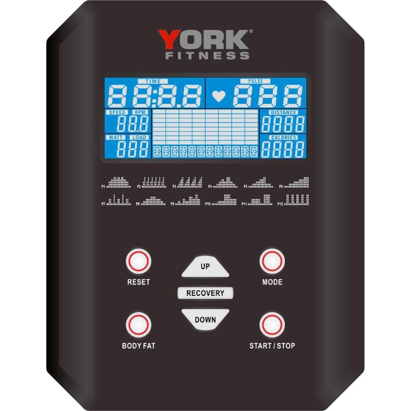 York Fitness C415 Exercise Bike screen view