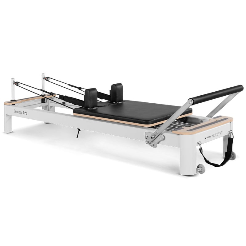 contour pro aluminium pilates reformer machine rear view