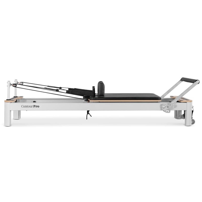 contour pro aluminium pilates reformer machine side view