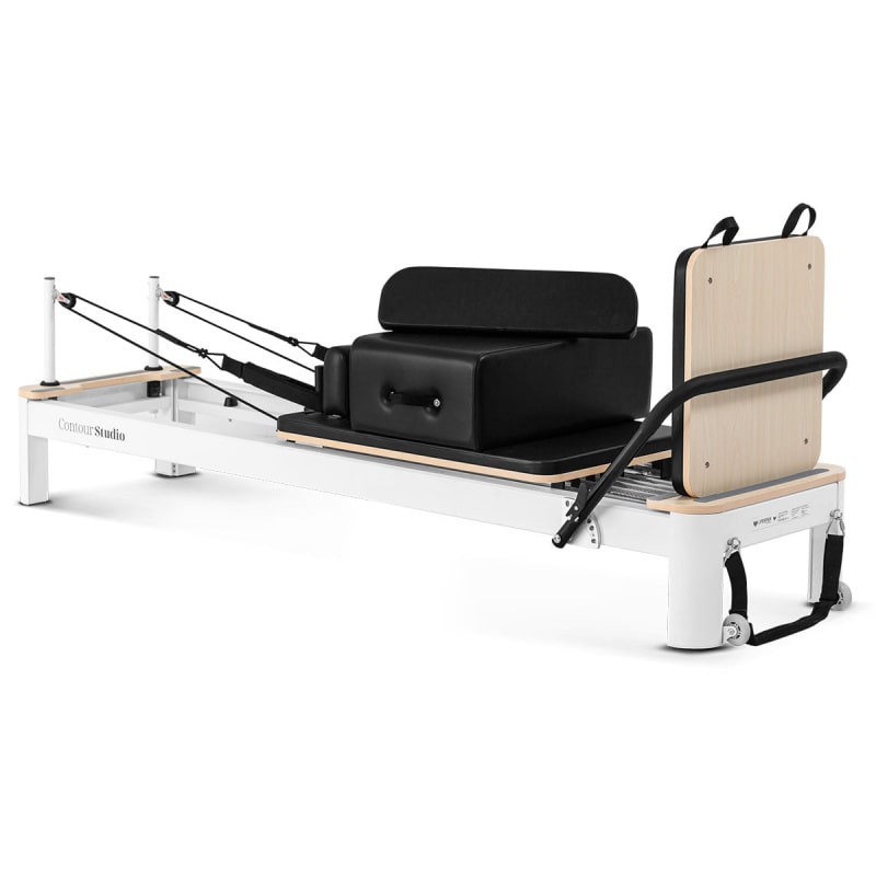 lifespan fitness contour studio commercial pilates reformer rear view