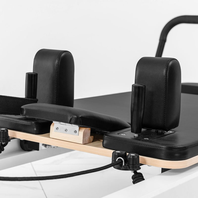 lifespan fitness contour studio commercial pilates reformer shoulder pads view